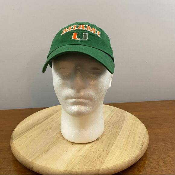 Miami Hurricanes Vintage Sports Specialities Green Baseball Cap Hat Adjustable